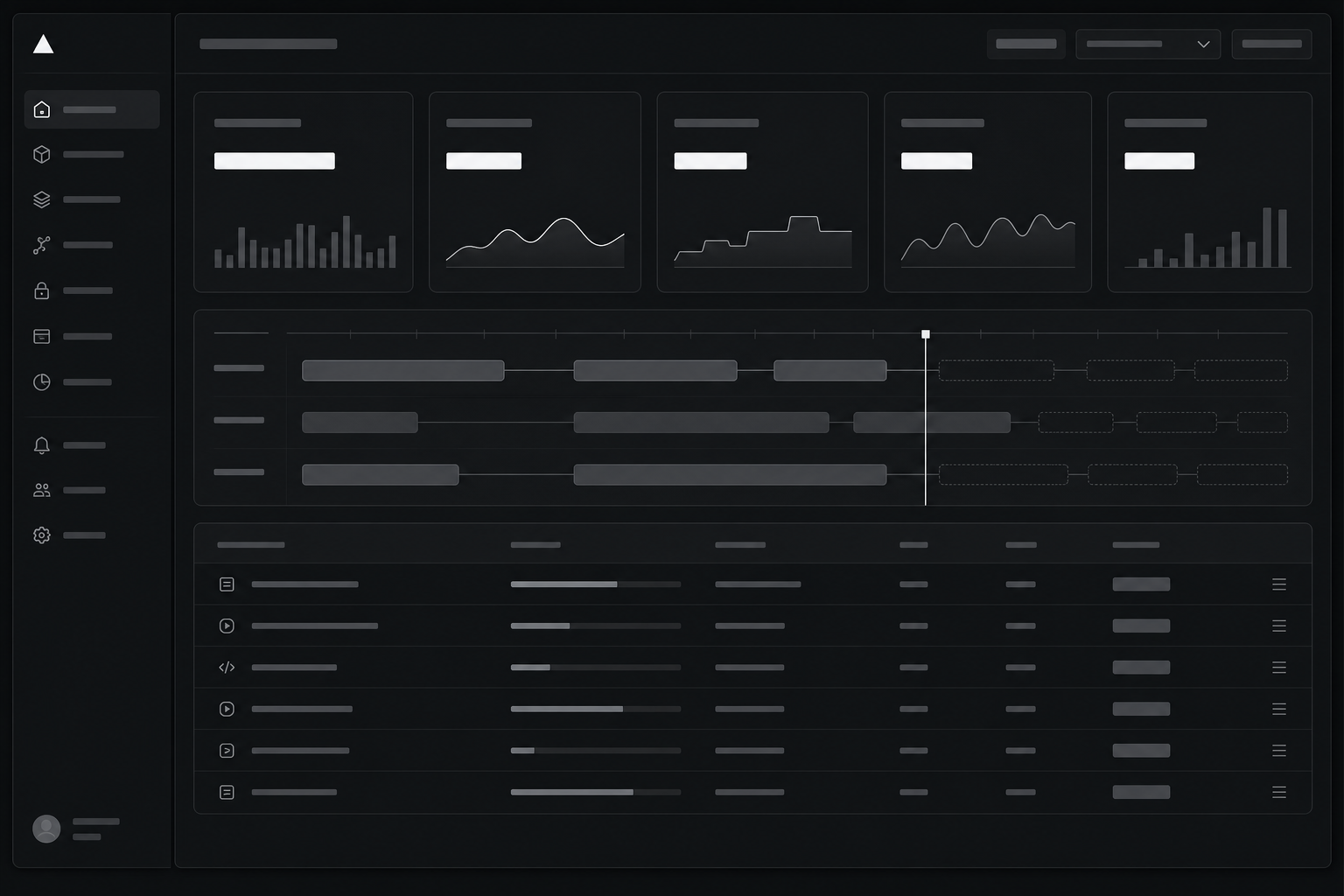 Illustration of a control-room style dashboard with metrics, timeline, and passport queue