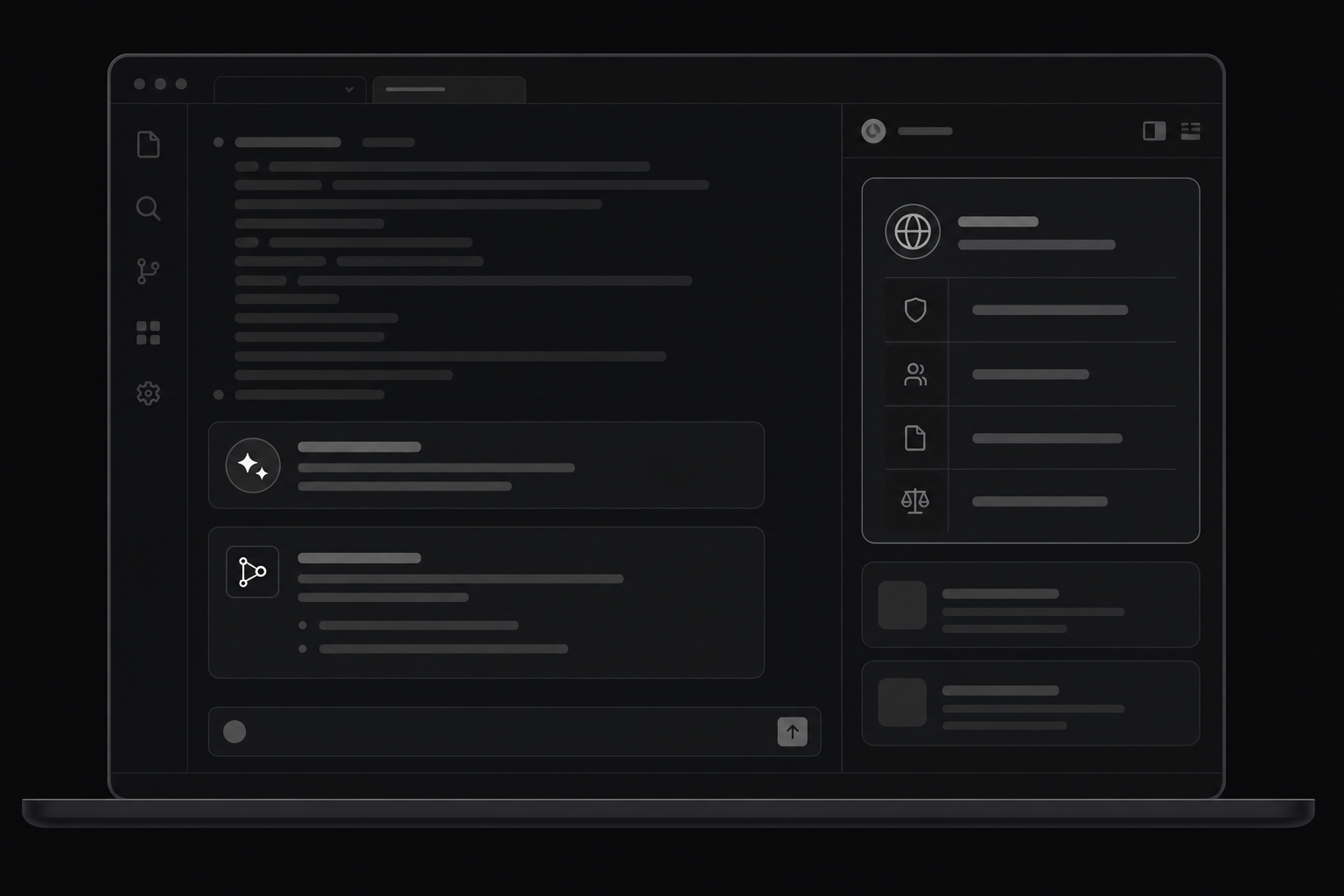 Illustration of an IDE agent reading merge governance and passport status through MCP